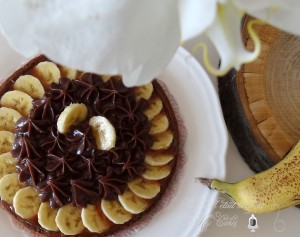 Tarte bananes, chocolat et caramel